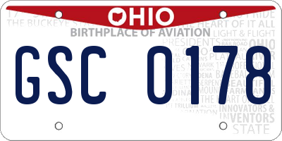 OH license plate GSC0178
