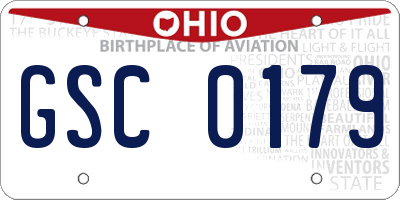 OH license plate GSC0179