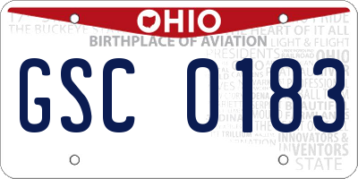 OH license plate GSC0183