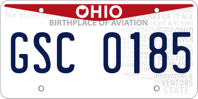 OH license plate GSC0185