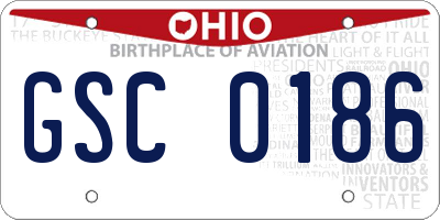 OH license plate GSC0186