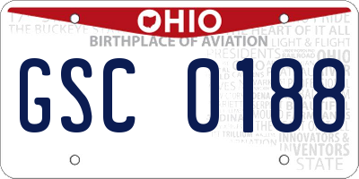 OH license plate GSC0188