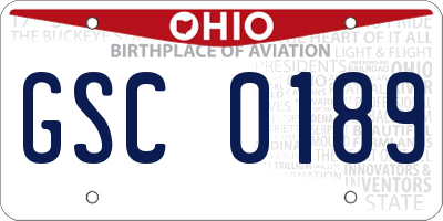 OH license plate GSC0189