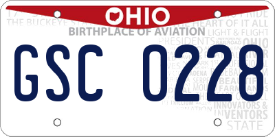 OH license plate GSC0228