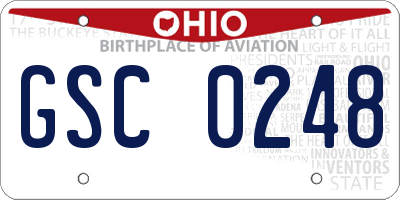 OH license plate GSC0248