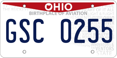 OH license plate GSC0255