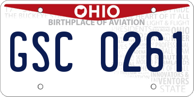 OH license plate GSC0261