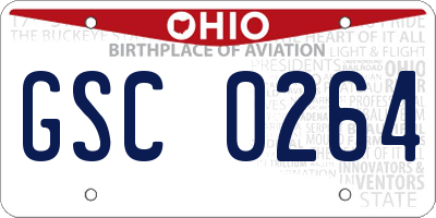 OH license plate GSC0264