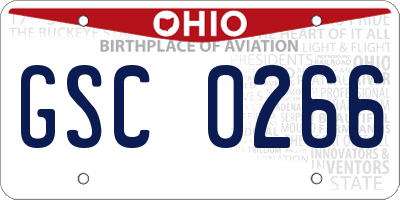 OH license plate GSC0266