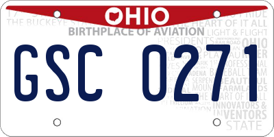OH license plate GSC0271