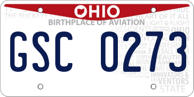 OH license plate GSC0273