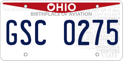 OH license plate GSC0275