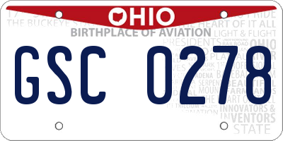 OH license plate GSC0278