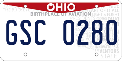 OH license plate GSC0280