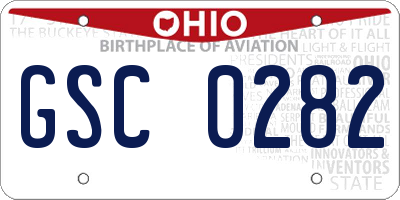 OH license plate GSC0282