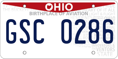 OH license plate GSC0286