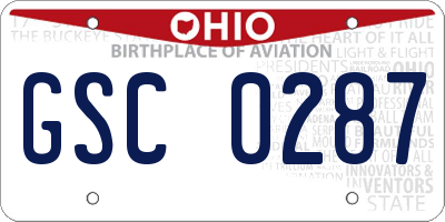OH license plate GSC0287