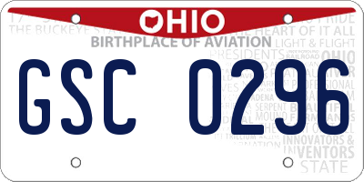 OH license plate GSC0296
