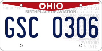 OH license plate GSC0306