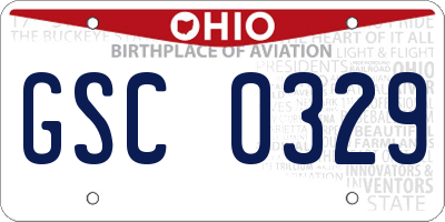 OH license plate GSC0329