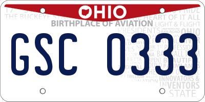 OH license plate GSC0333