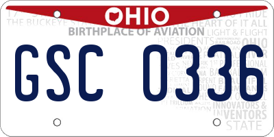 OH license plate GSC0336