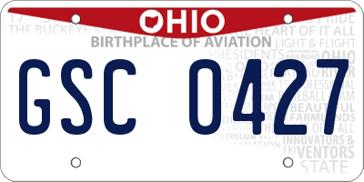 OH license plate GSC0427