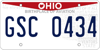 OH license plate GSC0434
