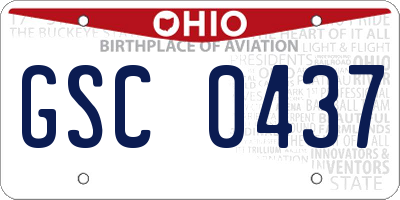 OH license plate GSC0437