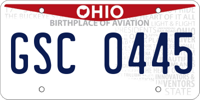 OH license plate GSC0445