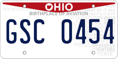 OH license plate GSC0454