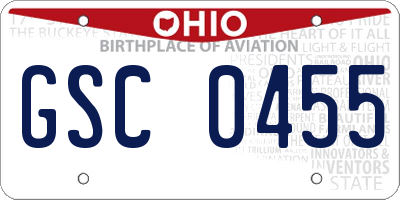 OH license plate GSC0455