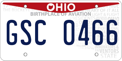 OH license plate GSC0466