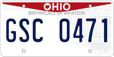 OH license plate GSC0471