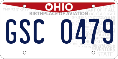 OH license plate GSC0479
