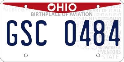 OH license plate GSC0484