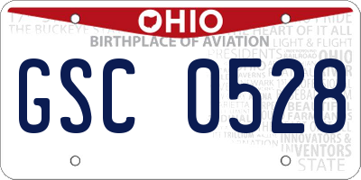OH license plate GSC0528
