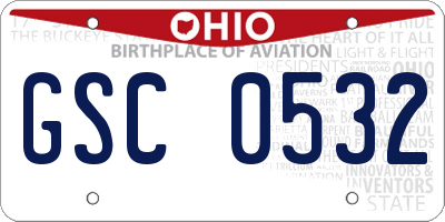 OH license plate GSC0532