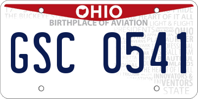 OH license plate GSC0541