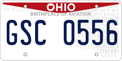 OH license plate GSC0556