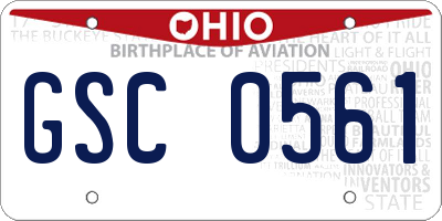 OH license plate GSC0561