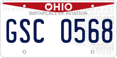 OH license plate GSC0568