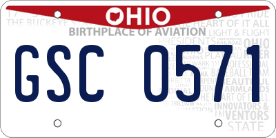 OH license plate GSC0571