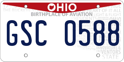 OH license plate GSC0588