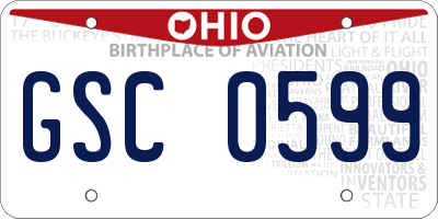 OH license plate GSC0599