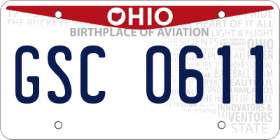 OH license plate GSC0611