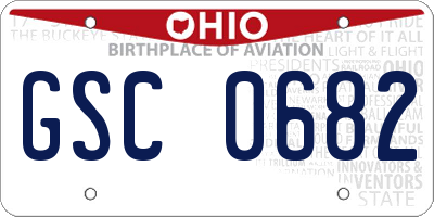 OH license plate GSC0682
