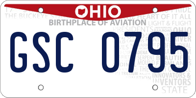 OH license plate GSC0795