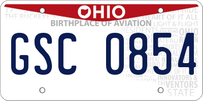 OH license plate GSC0854