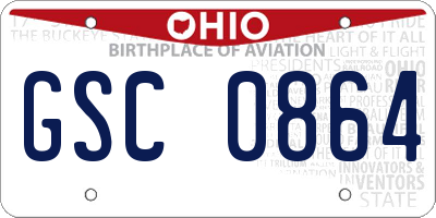 OH license plate GSC0864